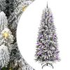 vidaXL С изкуствено коледно дърво Бяло 210 cm