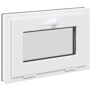 vidaXL Прозорец за мазе RISOR 60 x 40 cm PVC и стъкло Антрацит