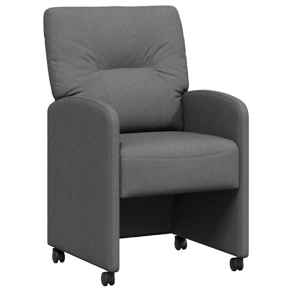 vidaXL Столове с Колела 2 pcs Тъмносив 57 x 67 x 95 см текстил