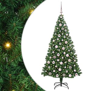 vidaXL С изкуствено коледно дърво с 300 LED светодиода Зелен 180 cm
