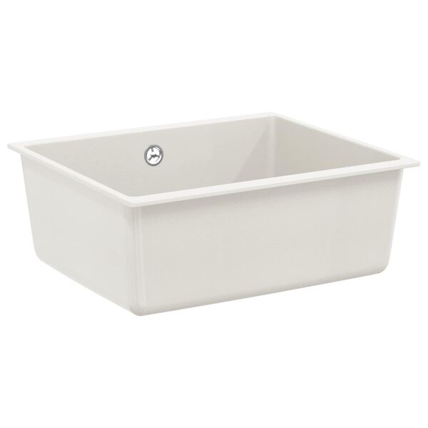 vidaXL Мивка Бяло 530 x 460 мм 80% Кварц и 20% Смола