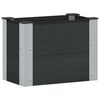vidaXL Градинска повдигната леха Черно 50 x 30 x 36 см WPC и алуминий
