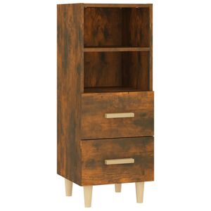 vidaXL Сайдборд, опушен дъб, 34,5x34x90 см, инженерно дърво