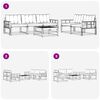 vidaXL Комплект дивани за открито 6 pcs Естествено и черно