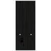 vidaXL Поставка за монитор, черна, (39-72)x17x43 см, бор масив