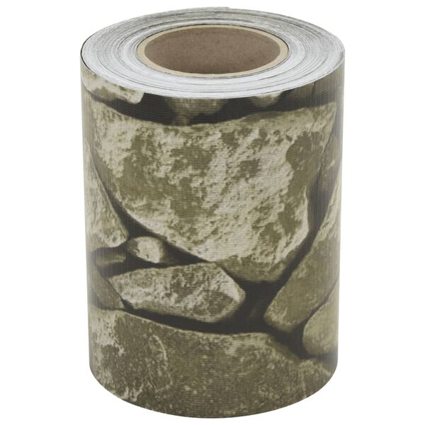 vidaXL Ленти за покриване на огради, 2 бр, камък, сив, 35x0,19 м, PVC