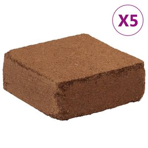 vidaXL Блокове кокосов торф, 5 бр, 5 кг всеки, 25 кг общо