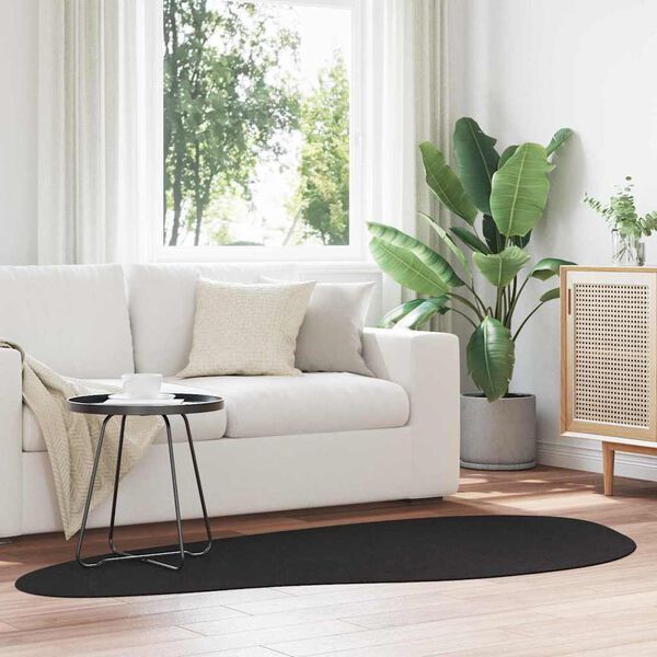 vidaXL Килими за помещение HUARTE Черно 100 x 200 cm Полиестер