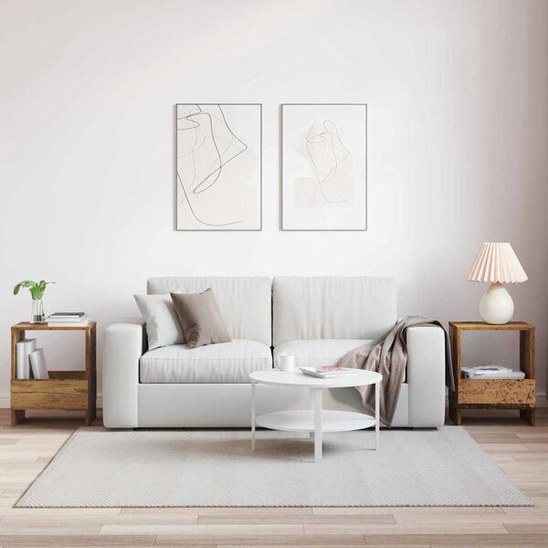 vidaXL Етажерка за списания 2 pcs Старо дърво 35 x 30 x 45 см