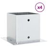 vidaXL Основи за стълбове квадрат 4 бр 141x141 мм поцинкована стомана