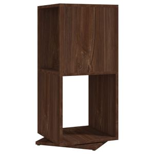 vidaXL Въртящ се шкаф, кафяв дъб, 34,5x34,5x75,5 см, инженерно дърво
