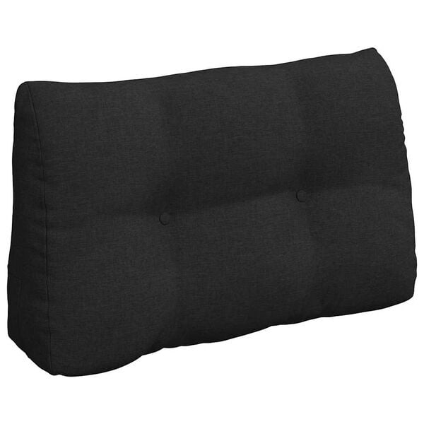 vidaXL Възглавница за гръб Черно 80 x 24 x 50 см текстил
