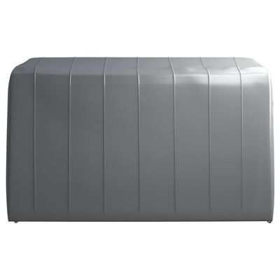 vidaXL Палатка за съхранение, 370x370 см, стомана, сива