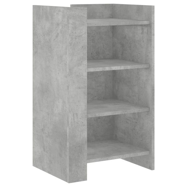 vidaXL Сайдборд, бетонно сив, 45x35x75 см, инженерно дърво