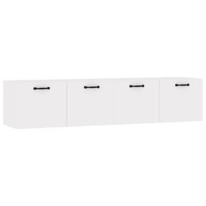 vidaXL Стенни шкафове 2 бр Бял 60x36,5x35 см инженерно дърво