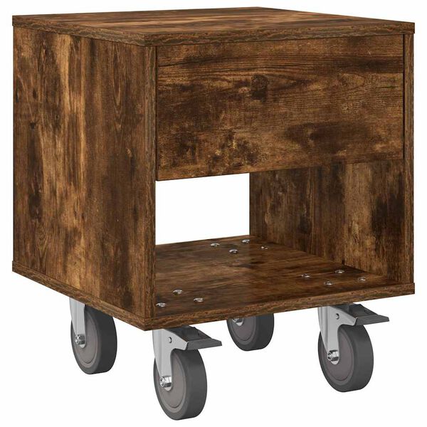 vidaXL Нощно шкафче Димян дъб 40,5 x 40 x 48 см Инженерно дърво