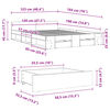 vidaXL Рамка за легло с чекмедже дъб сонома 120x190 см инженерно дърво