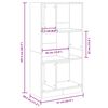 vidaXL Библиотека, бетонно сива, 57x28,5x107,5 см, инженерно дърво