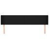 vidaXL Горна табла за легло, черна, 163x16x78/88 см, плат