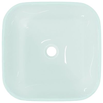 vidaXL Стъклена мивка, 42x42x14 см, матирана
