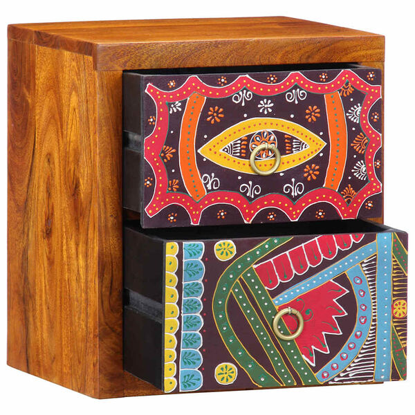 vidaXL Нощен шкаф 2 pcs Кафяво 35 x 30 x 40 см Солидно акациево дърво