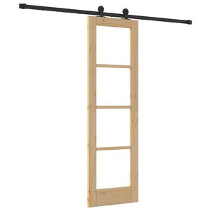 vidaXL Преплъзваща се врата ORKDAL Естествен 61 x 198,5 см