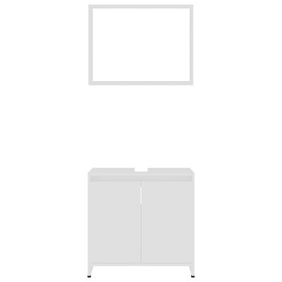 vidaXL Комплект мебели за баня от 4 части, бял, ПДЧ