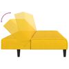vidaXL 2-местно разтегателно канапе с табуретка, жълто, кадифе