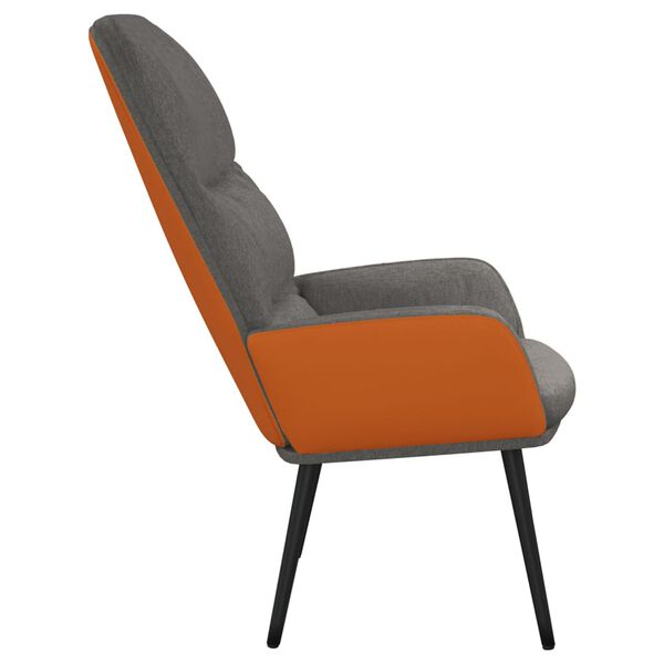 vidaXL Релакс стол, светлосив, текстил