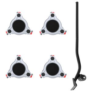 vidaXL Мебелни колелца 4 бр. с повдигач 14,5x13,5x4 см стомана 400 кг