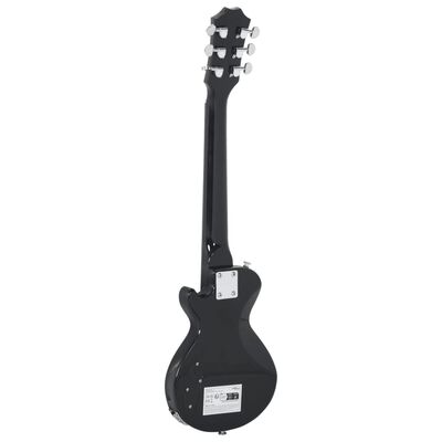 vidaXL Електрическа китара за деца с калъф кафяво и черно 3/4 30"