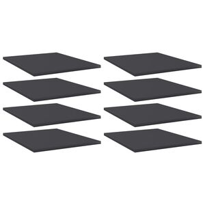 vidaXL Рафтове за етажерка, 8 бр, сиви, 40x50x1,5 см, инженерно дърво