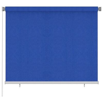 vidaXL Външна роло щора, 180x140 см, синя, HDPE