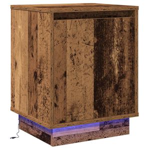 vidaXL Нощен шкаф Старо дърво 39 x 34,5 x 50 см Инженерна дървесина