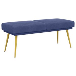 vidaXL Двойно легло Полицейско синьо 120 x 45 x 46 см Кадифе