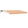 vidaXL Ръчен изтеглящ сенник с LED светлини Многоцветен 3,5 x 2 m