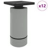 vidaXL Крака за мебели Регулирума 12 pcs Бяло 64 x 64 x 100 мм ПП