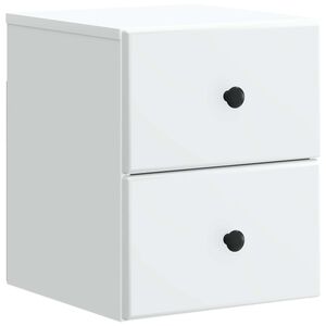 vidaXL Спален шкаф с монтаж на стена с чекмедже Бяло 34,5 x 33 x 40 см