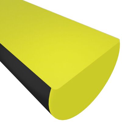 vidaXL Ъглов протектор жълто и черно 4x3x100 см PU