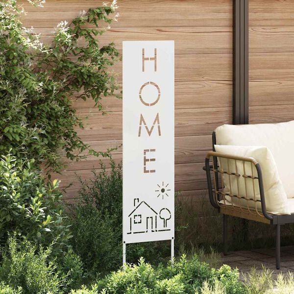 vidaXL Екран за градинска неприкосновеност Бяло 32 x 140 см