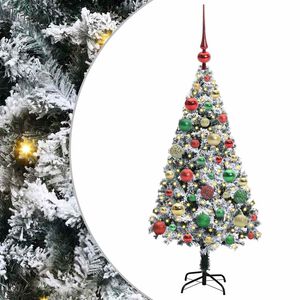 vidaXL С изкуствено коледно дърво Бяло 120 cm