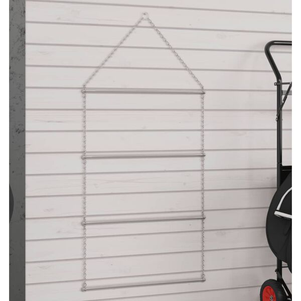 vidaXL Поставка за подложка за седло, сребриста, неръждаема стомана