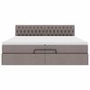 vidaXL Османска легло с матрак, таупе, 200x200 см, плат
