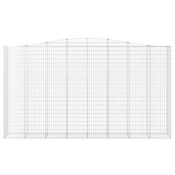 vidaXL Габионни кошници арка 7 бр 400x50x220/240 см поцинковано желязо