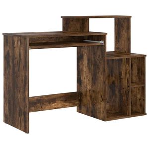 vidaXL Бюро Димян дъб 120,5 x 44 x 88,5 см Инженерна дървесина