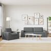 vidaXL Комплект дивани 2 pcs Тъмен сив 182 x 80 x 82 см текстил