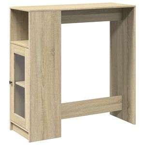 vidaXL Бар маса с рафтове дъб сонома 101x40x103,5 см инженерно дърво