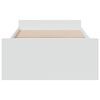 vidaXL Рамка за легло, с чекмеджета, без матрак, бяла, 100x200 см