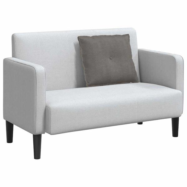 vidaXL Възглавница за гръб Светлосиво 60 x 50 cm Кордюрова тъкан