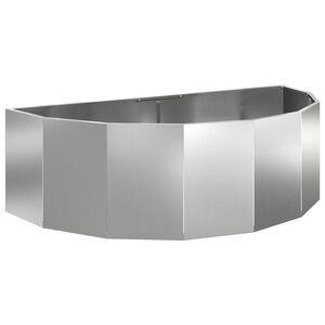 vidaXL Кашпа Сребрист 120 x 60 x 35 cm Галванизирана стомана